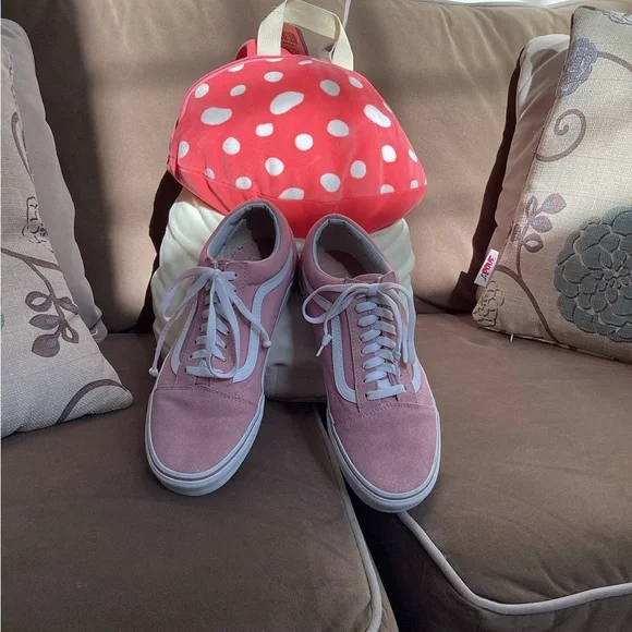 Vans Pink Old Skool Skater Shoes - Picture 3 of 8